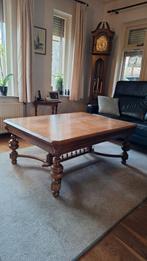 Massief eiken salontafel antiek, 100 tot 150 cm, Zo goed als nieuw, Rechthoekig, 50 tot 100 cm