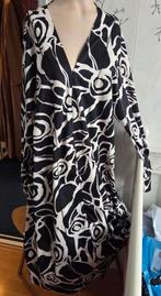 Zwart-wit tuniek grote maat met V-hals, Zwart, Maat 46/48 (XL) of groter, Chris Size, Ophalen of Verzenden