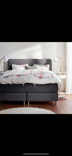 IKEA Dunvik boxspring 140x200 met stalen poten – topstaat!, Ophalen, Gebruikt, Tweepersoons, 140 cm