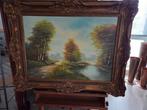 Oud groot schilderij bostafereel, Antiek en Kunst, Kunst | Schilderijen | Klassiek, Ophalen