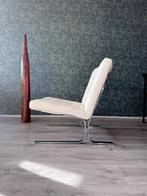 Vintage Italian Lounge Chair in White Leather, 1970s, Ophalen, Gebruikt, -, Metaal