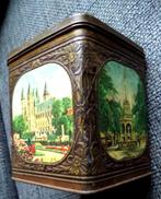 jaren 50 Demaret blik Belgie met 4 schilderstaferelen, Verzamelen, Ophalen of Verzenden, Gebruikt, Overige, Overige merken