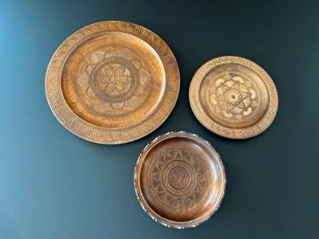 Vintage Houten Wandborden Set beschikbaar voor biedingen