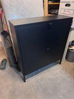 Zwarte schoenenkast met 2 vakken, Huis en Inrichting, Ophalen of Verzenden, Gebruikt