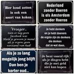 Steak timer BBQ barbecue reclamebord van metaal wandbord, Info@deconoord.nl, Deco Noord, Nieuw, Ophalen of Verzenden