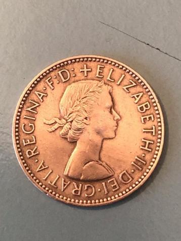 Halfpenny Great Brittain, 1963 Queen Elisabeth II beschikbaar voor biedingen