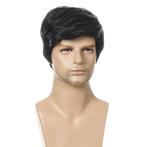Zwarte Heren Pruik Haarstuk Haarstukje Mannen Haar, Sieraden, Tassen en Uiterlijk, Uiterlijk | Haarverzorging, Verzenden, Nieuw