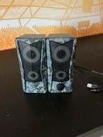 Gaming speakers met licht en volumeknop, Ophalen of Verzenden, Gebruikt, Audiokanaal 2
