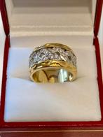 18 krt gouden bandring 14,9gr met 38 natuurlijke diamanten!, 18 tot 19, Ophalen of Verzenden, Dame of Heer, Met edelsteen
