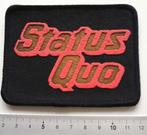 Status Quo zeer zeldzame vintage 80's rubber logo patch s61, Verzenden, Nieuw, Kleding