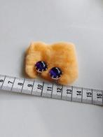 Zilveren oorclips met Amethist, Ophalen of Verzenden, Overige materialen, Oorbellen