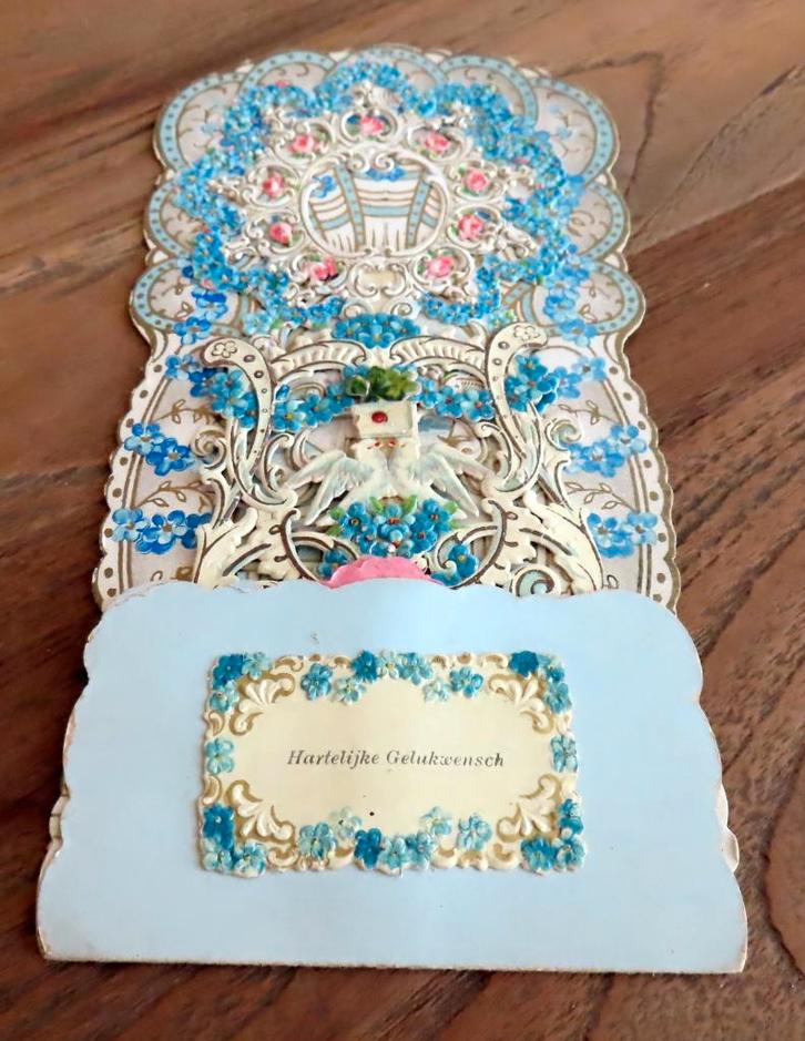 Antieke bruids uitklapkaarten /pop up/1917/nrs 15 tot 24, Antiek en Kunst, Antiek | Overige Antiek, Ophalen of Verzenden