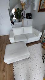 Bank met Hocker, Huis en Inrichting, Banken | Bankstellen, Ophalen, Tweepersoons, 75 tot 100 cm, Zo goed als nieuw