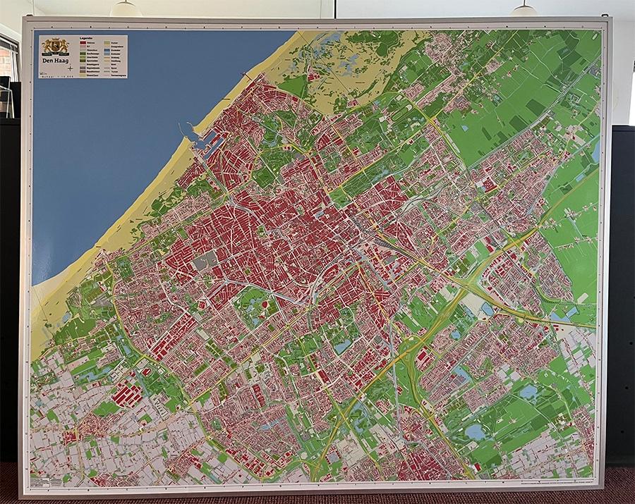 ingelijste kaart van Den Haag, Ophalen, Nieuw zonder verpakking, Overige typen