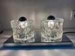 Space Age ijsglas  wand- of plafondlamp Glashutte Limburg, Ophalen of Verzenden, Zo goed als nieuw, Glas