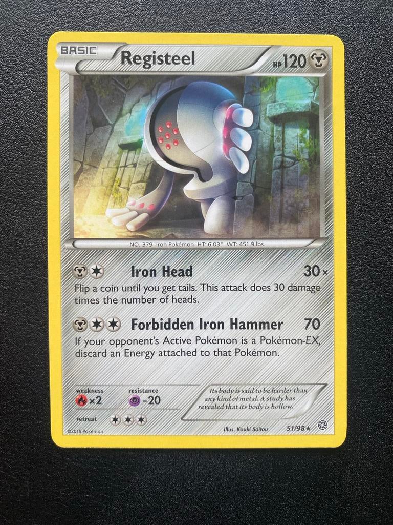 Registeel 51/98 Pokémon XY Ancient Origins Packfresh Mint, Ophalen of Verzenden, Zo goed als nieuw, Losse kaart