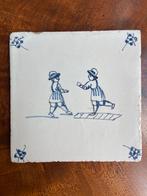 Delfts blauwe tegeltjes met kinderspellen, Ophalen of Verzenden