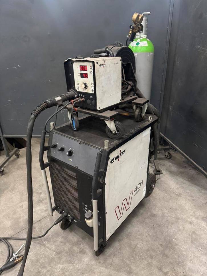 Mig/mag Lasapparaat watergekoeld EWM Wega 401, Doe-het-zelf en Verbouw, Gereedschap | Lasapparaten, Zo goed als nieuw, Co2, 250 ampère of meer