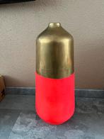 Grote vaas goud fluor roze, Ophalen, Overige kleuren, Minder dan 50 cm, Glas