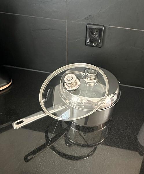 Simtronic kippenpan met dubbel deksel, Huis en Inrichting, Keuken | Potten en Pannen, Zo goed als nieuw, Glas, Ophalen