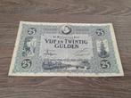 Net biljet 25 gulden Willem van Oranje - blauw, 1928, Ophalen of Verzenden, 25 gulden