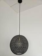 Stalen hanglamp met lichtbron, Huis en Inrichting, Lampen | Hanglampen, Ophalen of Verzenden, Zo goed als nieuw, Minder dan 50 cm