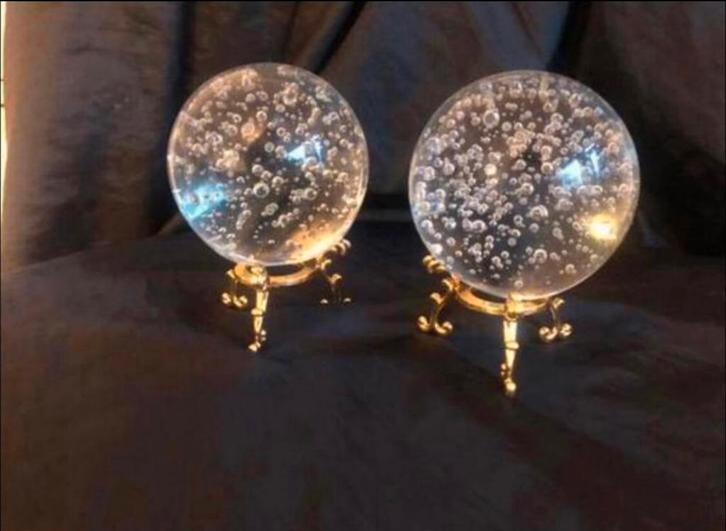 2 identieke Press-paper luchtbellen bol, Verzamelen, Porselein, Kristal en Bestek, Zo goed als nieuw, Porselein, Ophalen