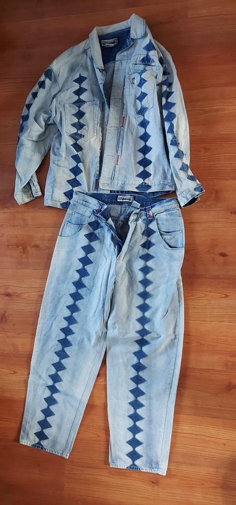 jas met broek, Kleding | Heren, Spijkerbroeken en Jeans, Gedragen, Overige jeansmaten, Blauw, Ophalen