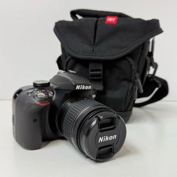 Nikon D3300 + Nikkor 18-55mm lens + Tas | Nette staat beschikbaar voor biedingen