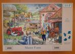 Puzzel HOP Manor farm 1.000 stukjes, Hobby en Vrije tijd, Denksport en Puzzels, Ophalen of Verzenden, 500 t/m 1500 stukjes, Zo goed als nieuw