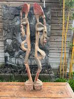 Afrikaans houtsnijwerk vintage echtpaar man vrouw set 92 cm, Ophalen of Verzenden