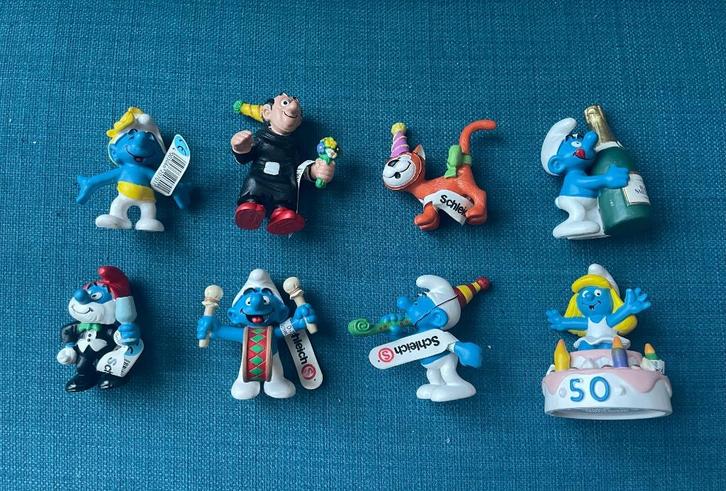 Schleich Smurfen Jublileum 2008 (8 stuks), Verzamelen, Smurfen, Nieuw, Poppetje, Figuurtje of Knuffel, Verschillende Smurfen, Ophalen of Verzenden