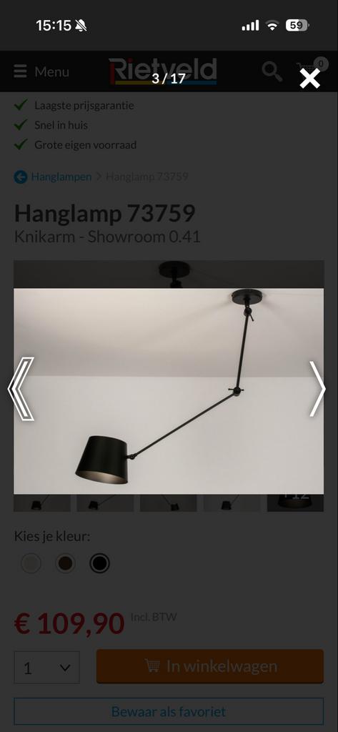 Lumidora Zwarte Hanglamp, Ophalen of Verzenden, Zo goed als nieuw, Metaal, Minder dan 50 cm