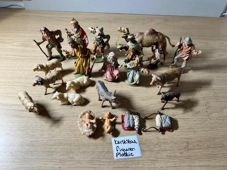 Vintage Kerststal Stukken, Diversen, Kerst, Gebruikt, Ophalen