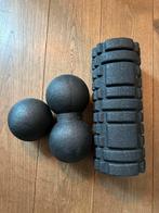 Fitness set: Foamroller en massage ballen, Sport en Fitness, Ophalen of Verzenden, Zo goed als nieuw, Benen, Foamroller
