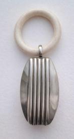 Ivoor, bot, been bijtring met zilver rammelaar, Antiek en Kunst, Ophalen of Verzenden