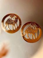 VINTAGE MESSING ONDERZETTERS KAMELEN, Ophalen of Verzenden