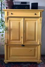 Gele kast vintage, Ophalen, Gebruikt, 100 tot 150 cm, 100 tot 150 cm