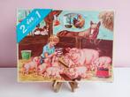 2x Simplex houten puzzel, legpuzzels, varkens en veemarkt, Verzamelen, Ophalen of Verzenden, Zo goed als nieuw