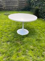 Ronde Witte Eettafel voor binnen - Opknapper, Huis en Inrichting, Tafels | Eettafels, Ophalen, Gebruikt, 100 tot 150 cm, Rond