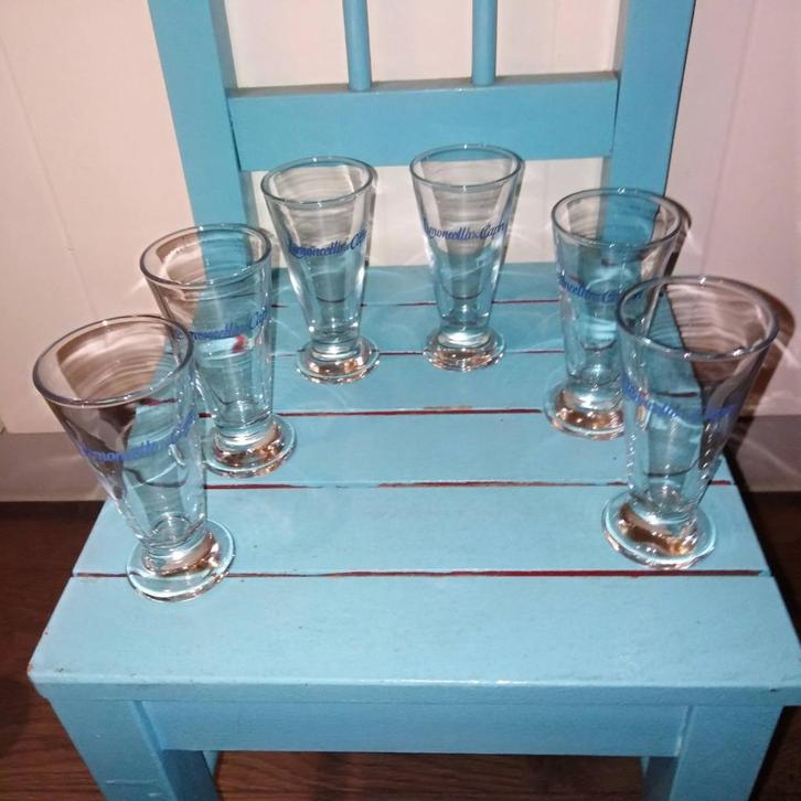 Limoncello capri glaasjes 6 stuks, Huis en Inrichting, Keuken | Servies, Zo goed als nieuw, Glas of Glazen, Overige stijlen, Glas