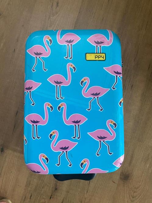 Kleurrijke koffer van b-hppy, Sieraden, Tassen en Uiterlijk, Koffers, Zo goed als nieuw, Hard kunststof, 50 tot 60 cm, Slot, Ophalen