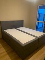 Boxspring 2 Persoons 180x200cm (grijs) nog best nieuw, Huis en Inrichting, Ophalen, Tweepersoons, Zo goed als nieuw, 180 cm