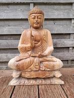 Boeddha zittend op een lotus/vitarka mudra/handgemaakt/Azië/, Ophalen of Verzenden, Nieuw