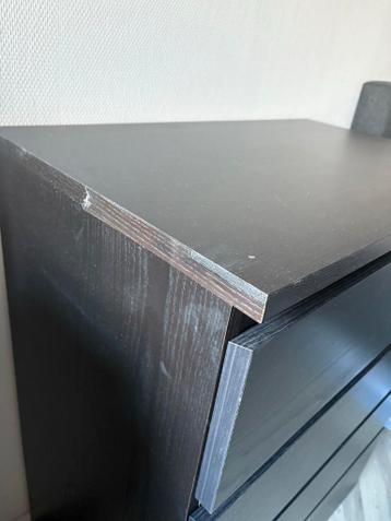 Ikea Malm ladekast zwartbruin - 4 lades - afbeelding 2