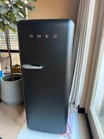 SMEG retro koelkast mat zwart met vriesvak, Witgoed en Apparatuur, Koelkasten en IJskasten, Ophalen, Gebruikt, 200 liter of meer