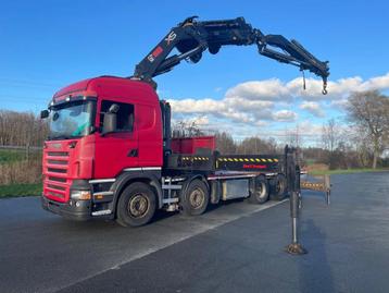 Scania R500 V8 R500 with hiab 800 with jib and winch beschikbaar voor biedingen