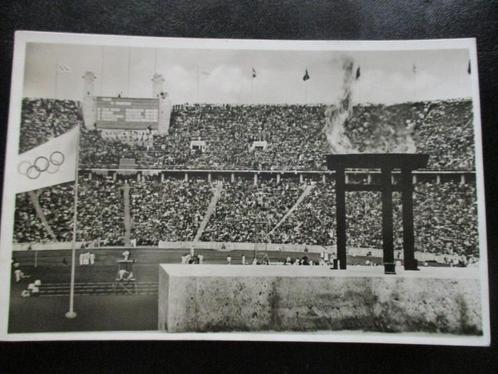 3e Rijk postkaart - Olympische vlam - Berlijn 1936, Verzamelen, Militaria | Tweede Wereldoorlog, Overige soorten, Foto of Poster