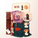 Poppenhuis spulletjes vintage antiek textiel + decoratie, Verzamelen, Poppenhuizen en Toebehoren, Ophalen of Verzenden, Gebruikt