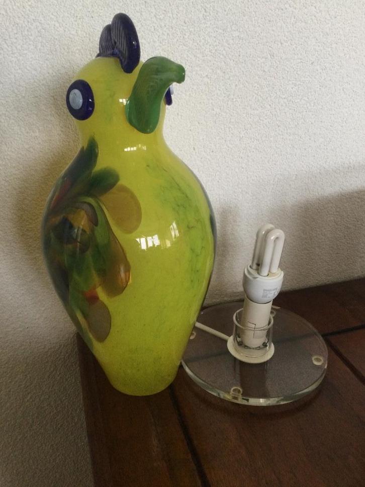 Glas geblazen vogel incl lamp, Antiek en Kunst, Antiek | Glas en Kristal, Ophalen